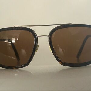 Stylish Brown Sunglasses with Gold Accents